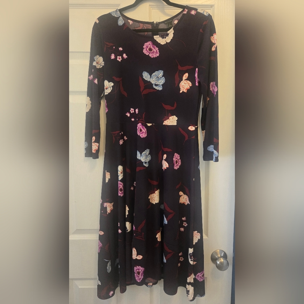 Ann Taylor Purple Floral Dress